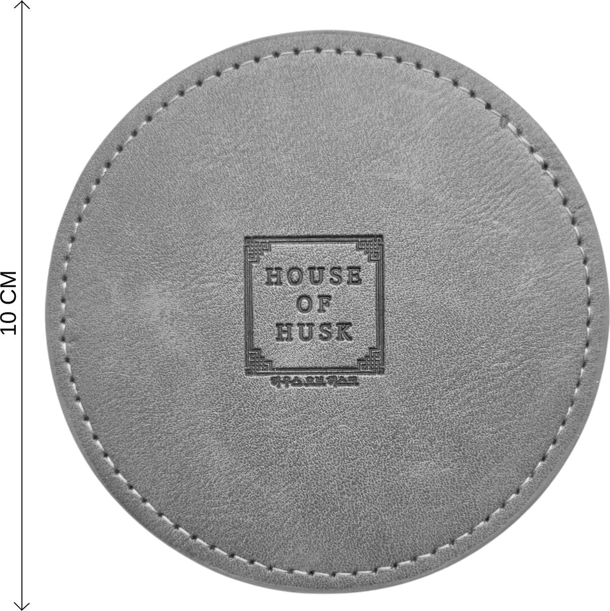PU Onderzetters 10 Stuks Licht Grijs
