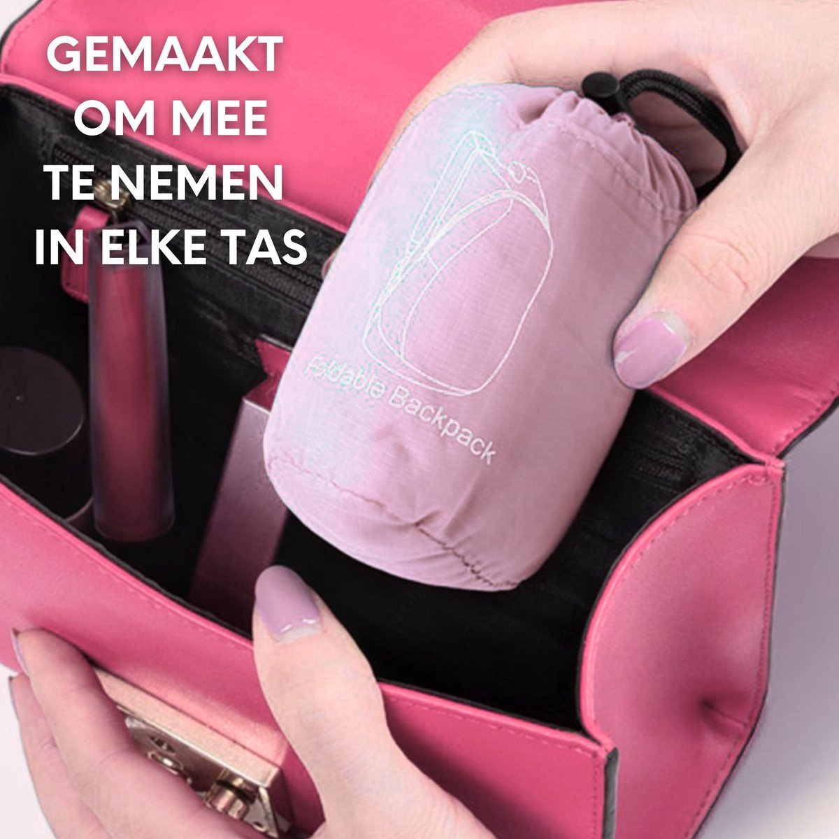 Opvouwbare Rugtas 14 Liter Roze
