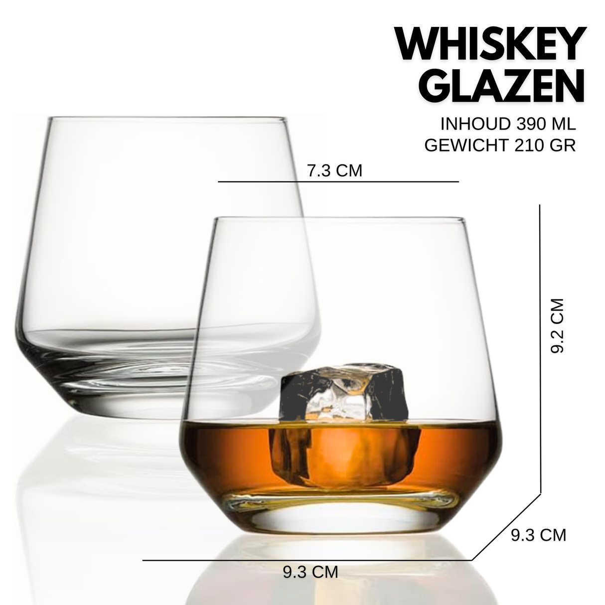 Premium Whiskey Glazen 330ml