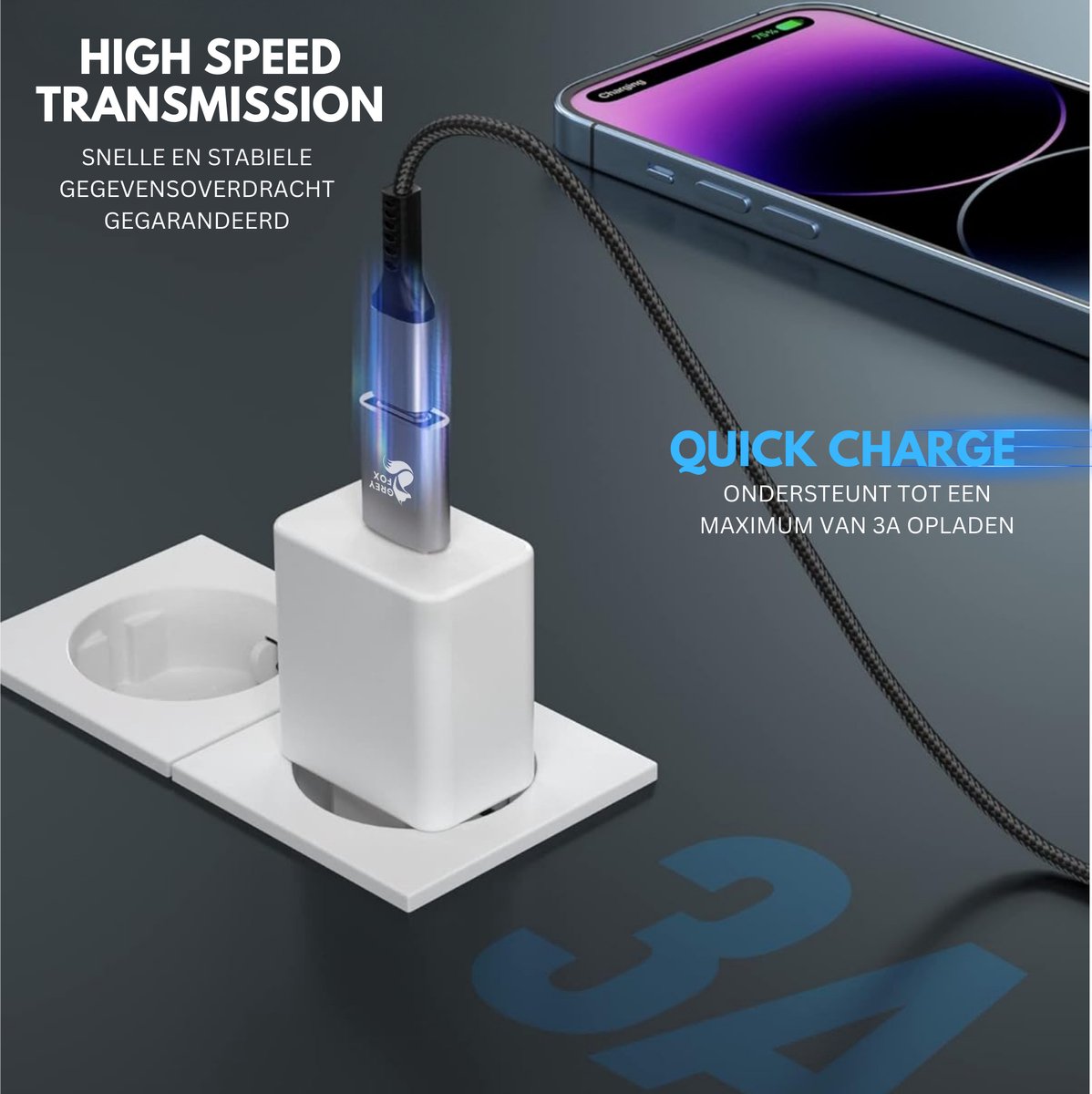 USB-A 3.2 naar USB-C Converter 4 Stuks