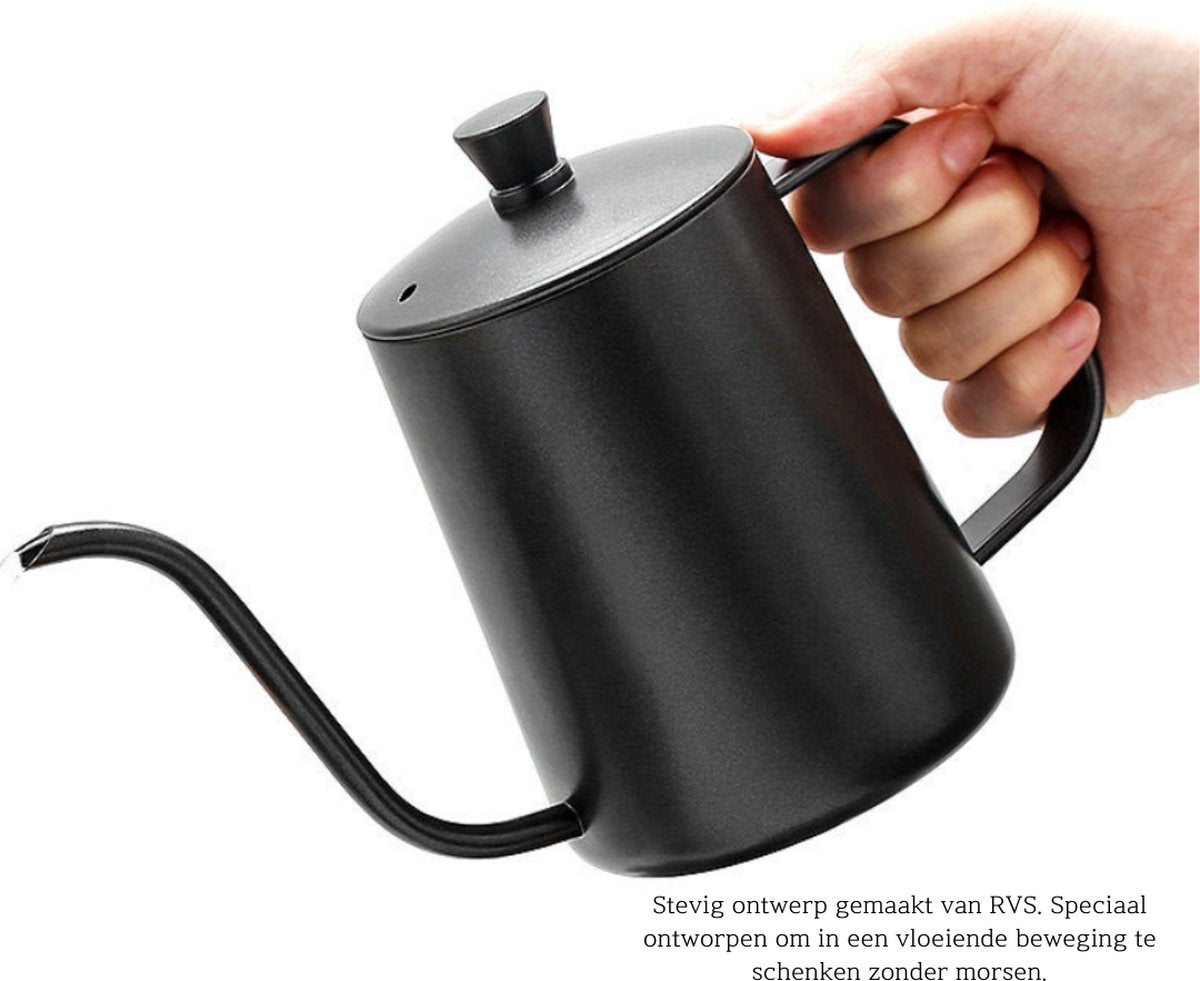 Slow Coffee Ketel 600ml Zwart