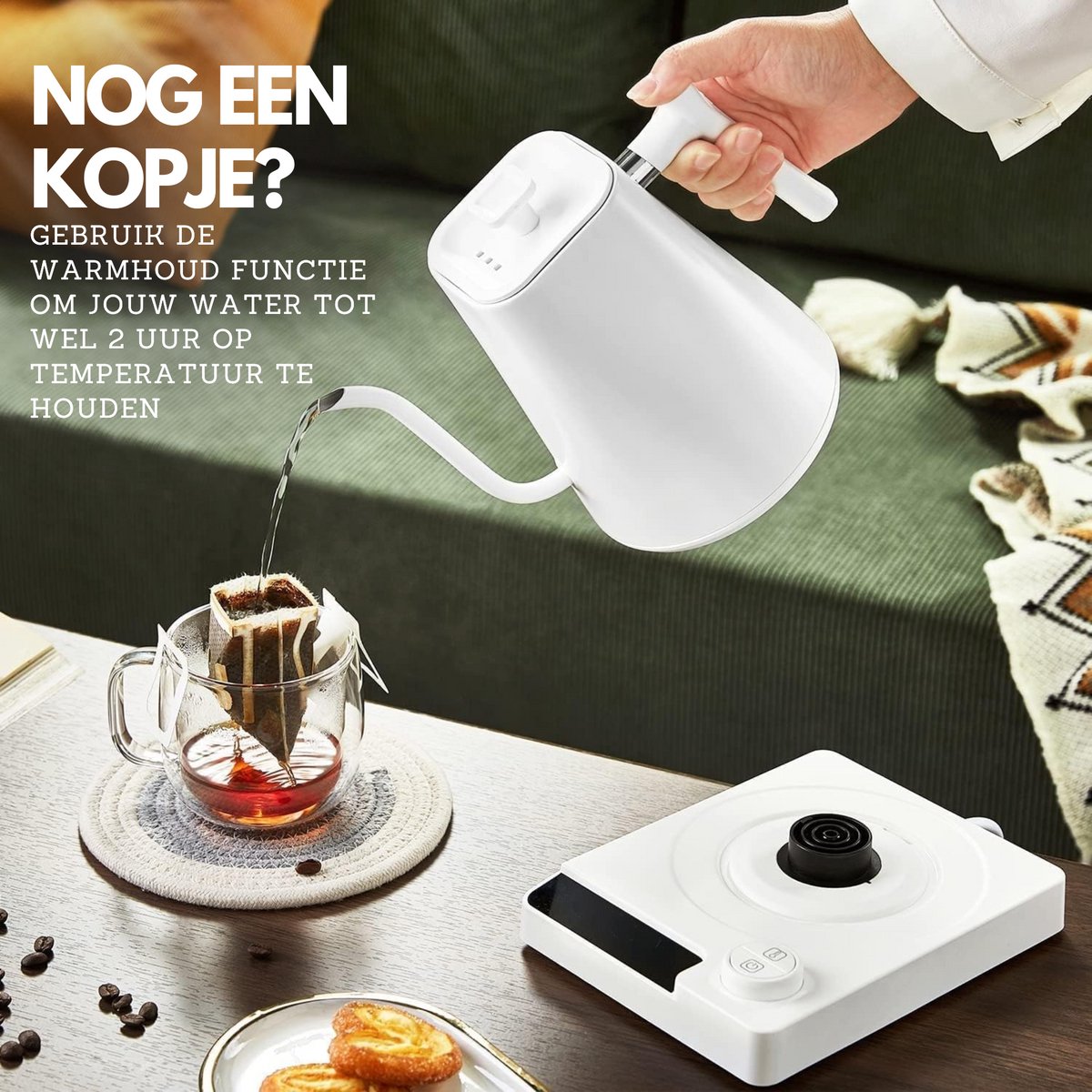 Gooseneck Waterkoker Wit