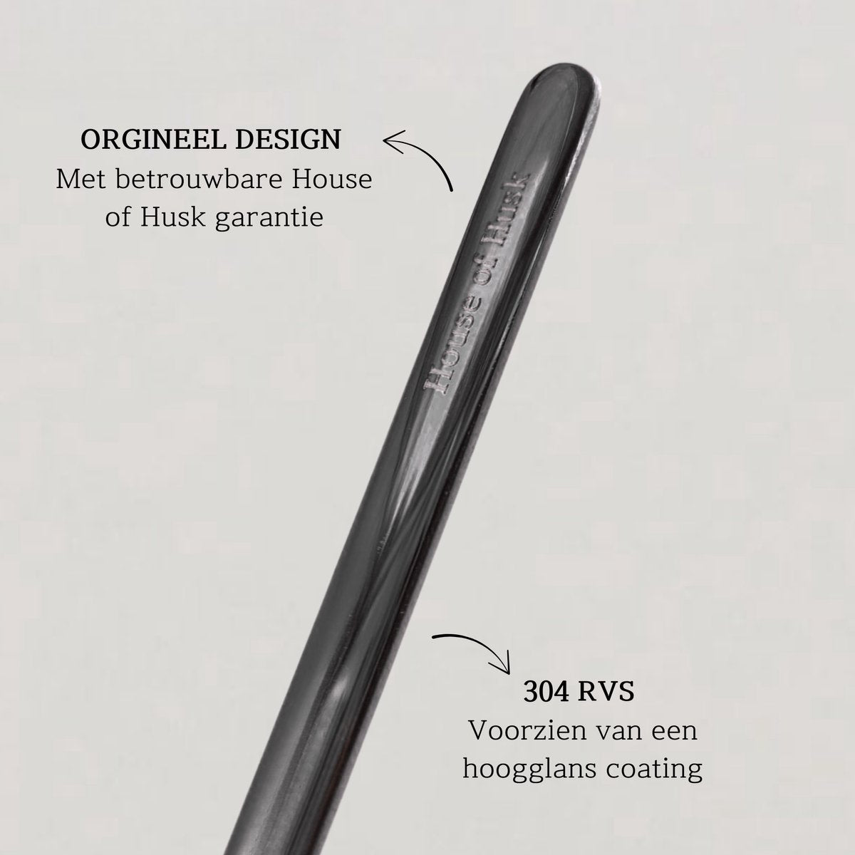 Dun Longdrinklepels 22cm Zwart 6 Stuks