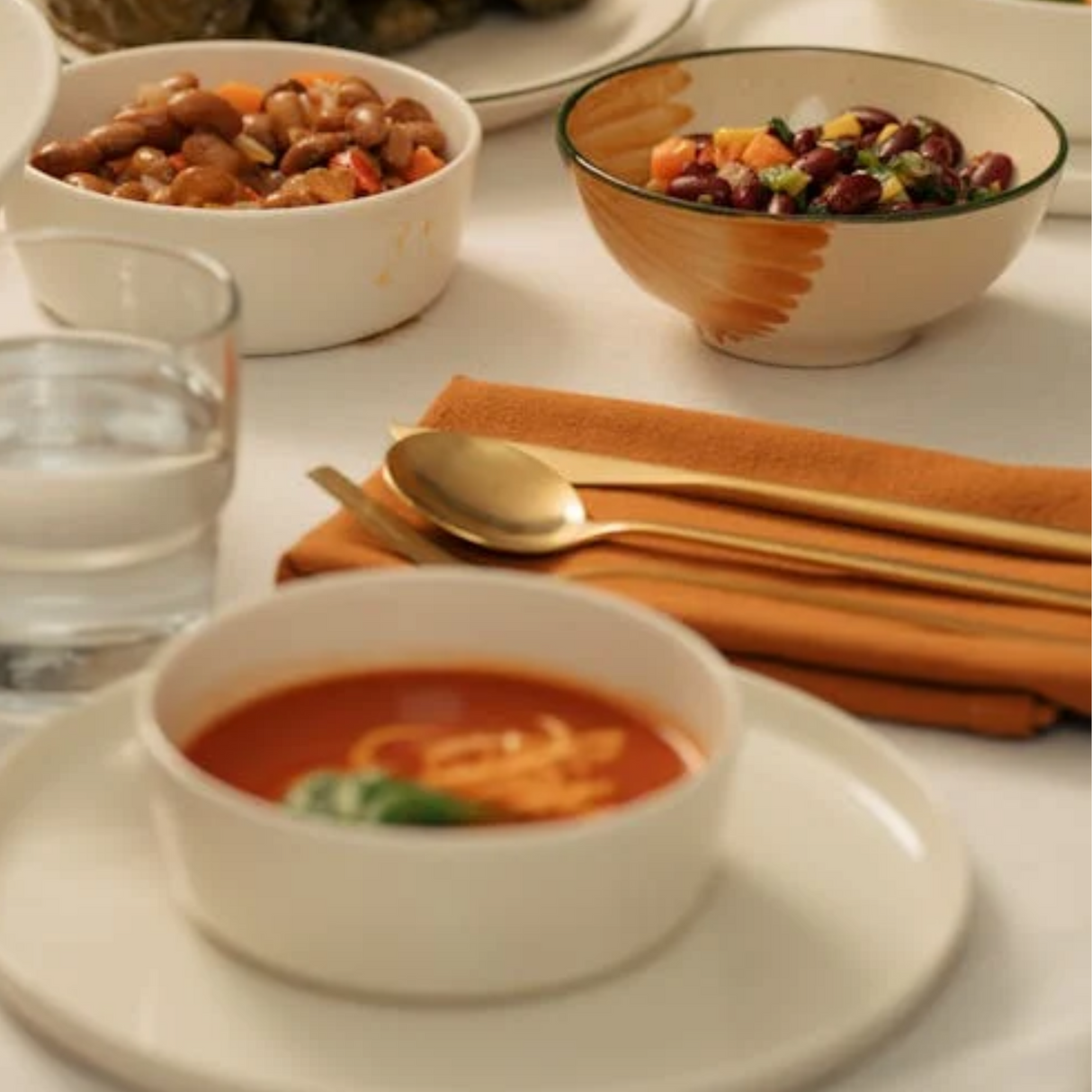 Bestek Hoogglans 6 Persoons Goud