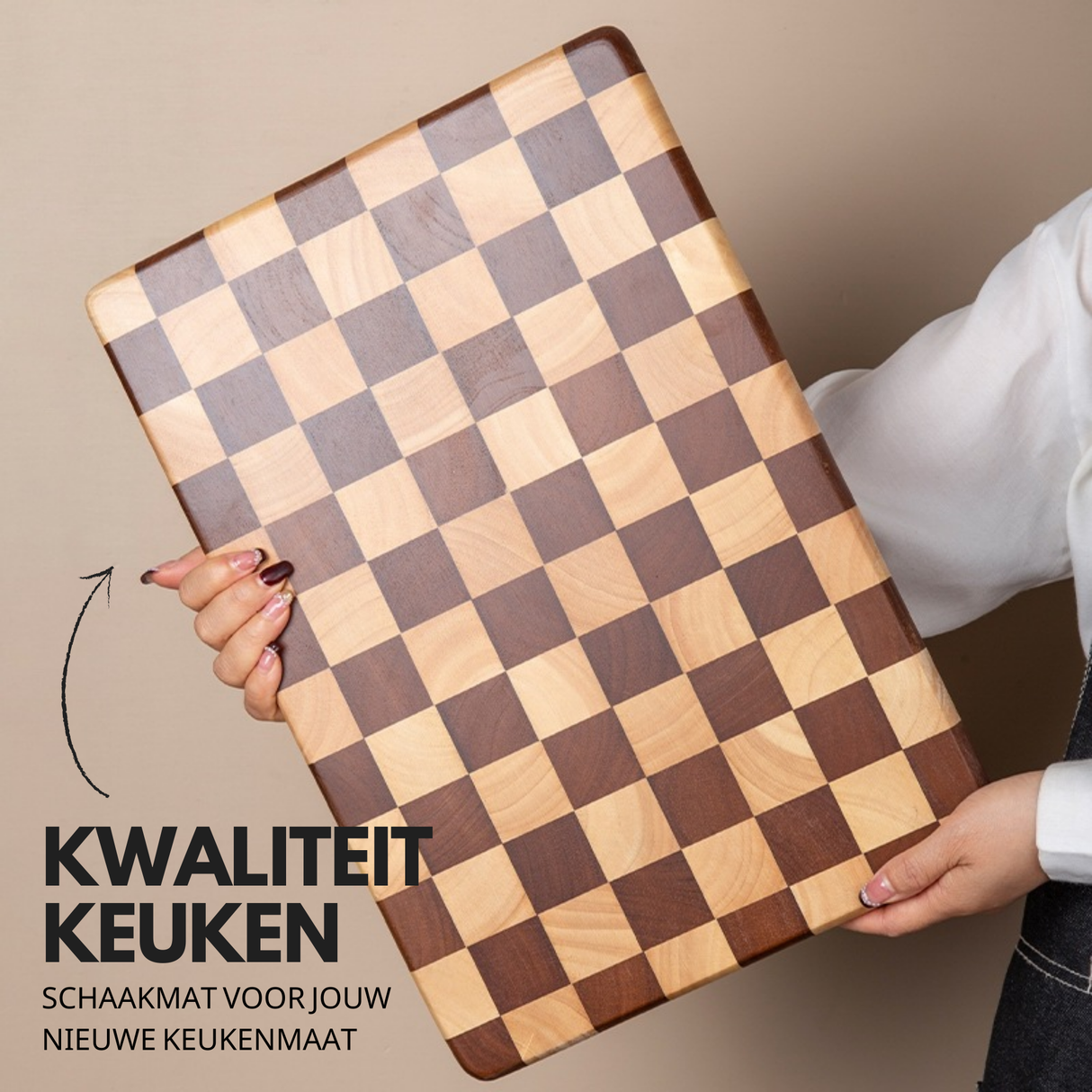 Snijplank 'Check' Klein 30x20x2.5cm