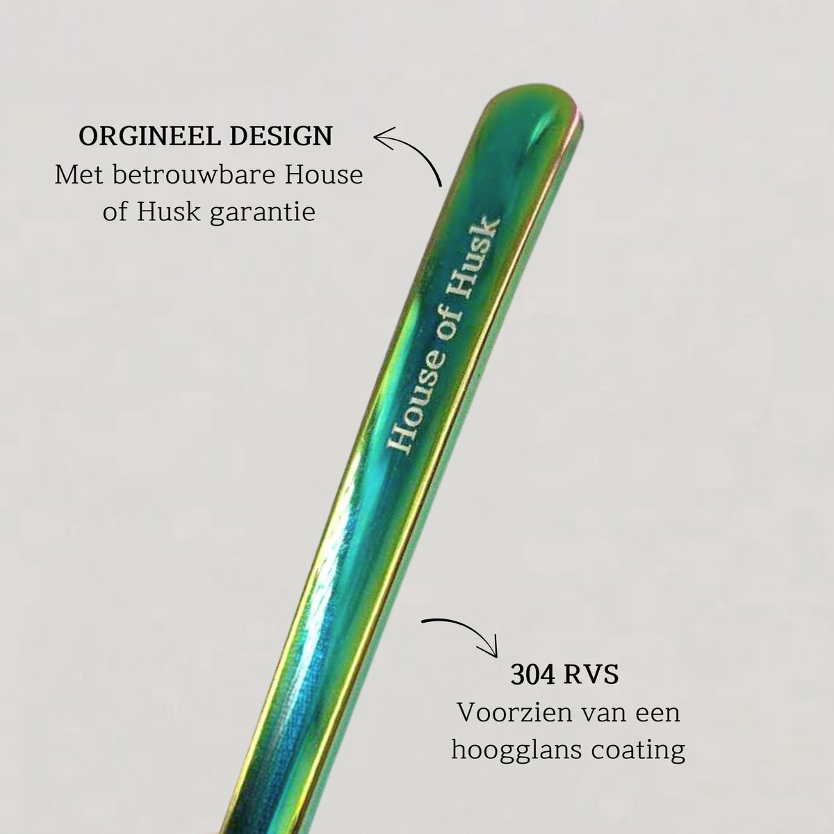 Dun Longdrinklepels 22cm Rainbow 6 Stuks