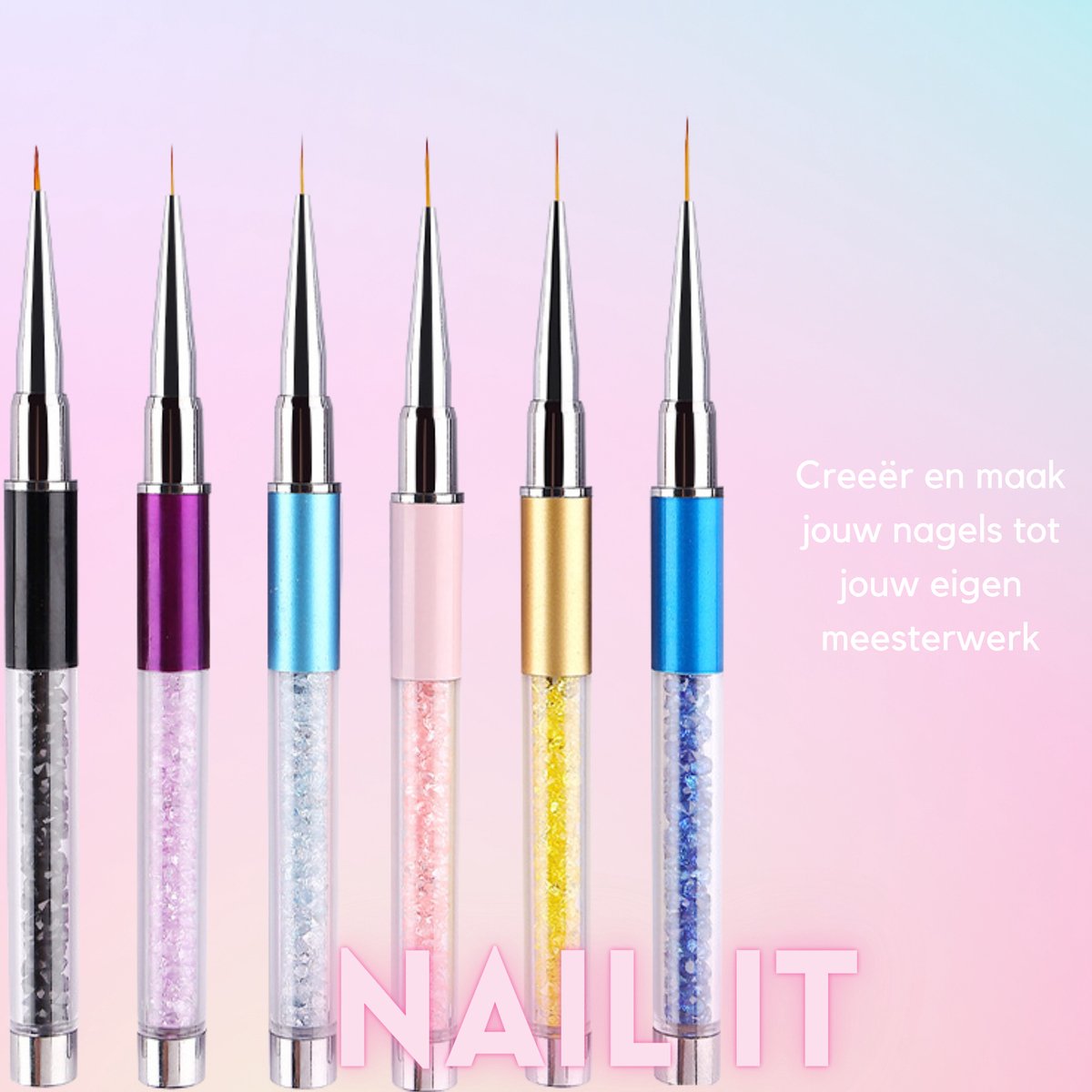 16 delige Nail Art Penselen Set