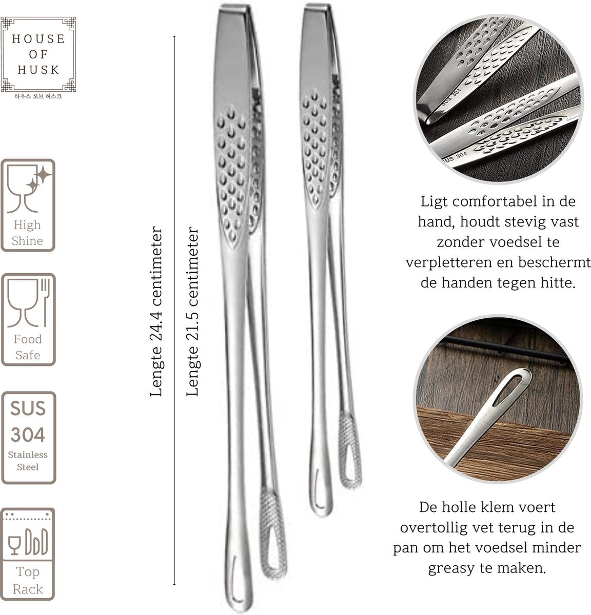 Vleestang Set Zilver