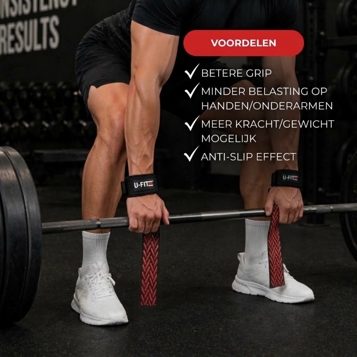3 in 1 Lifting Straps Rood