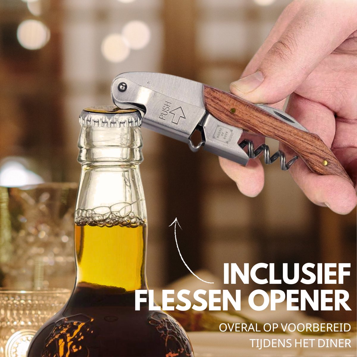 Multifunctioneel Kurkentrekker Bruin