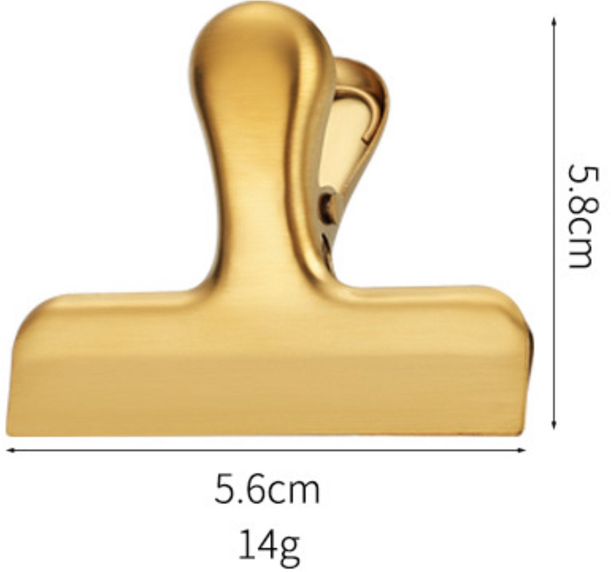 Vershoudclips Goud 56mm 8 Stuks