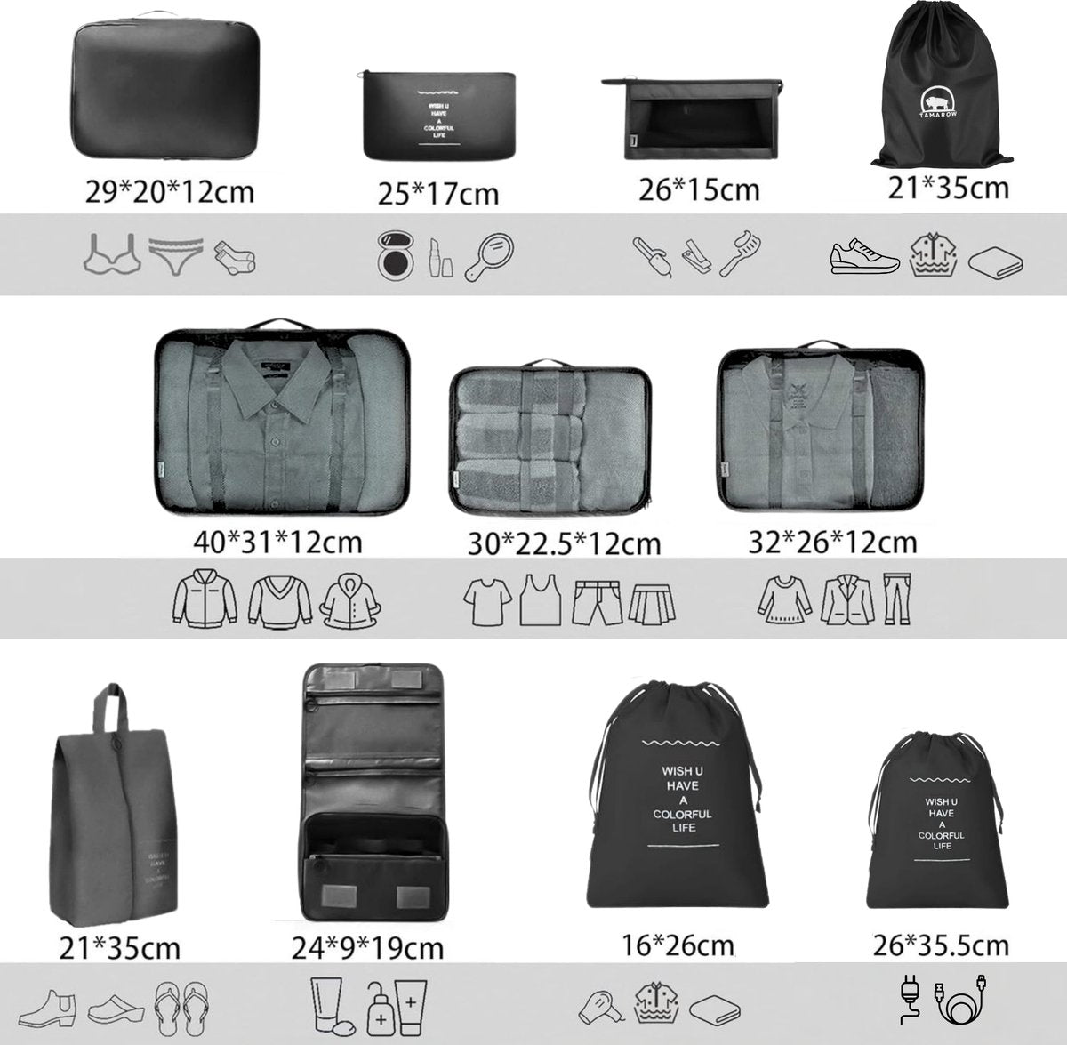 Packing Cubes Set 11 Delig