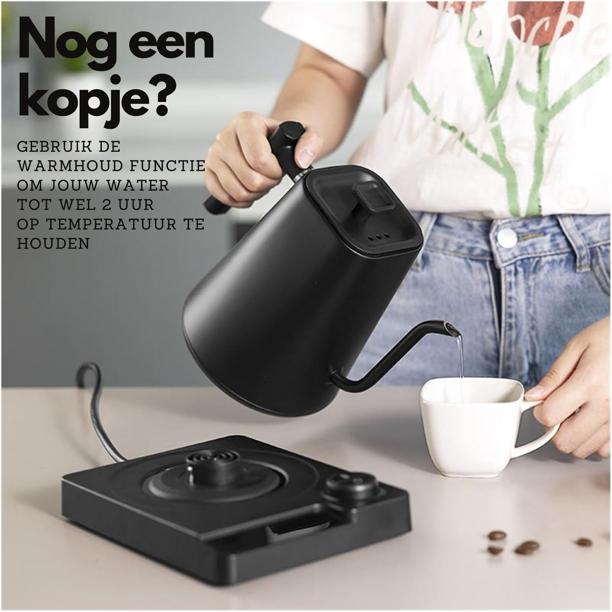 Gooseneck Waterkoker Zwart