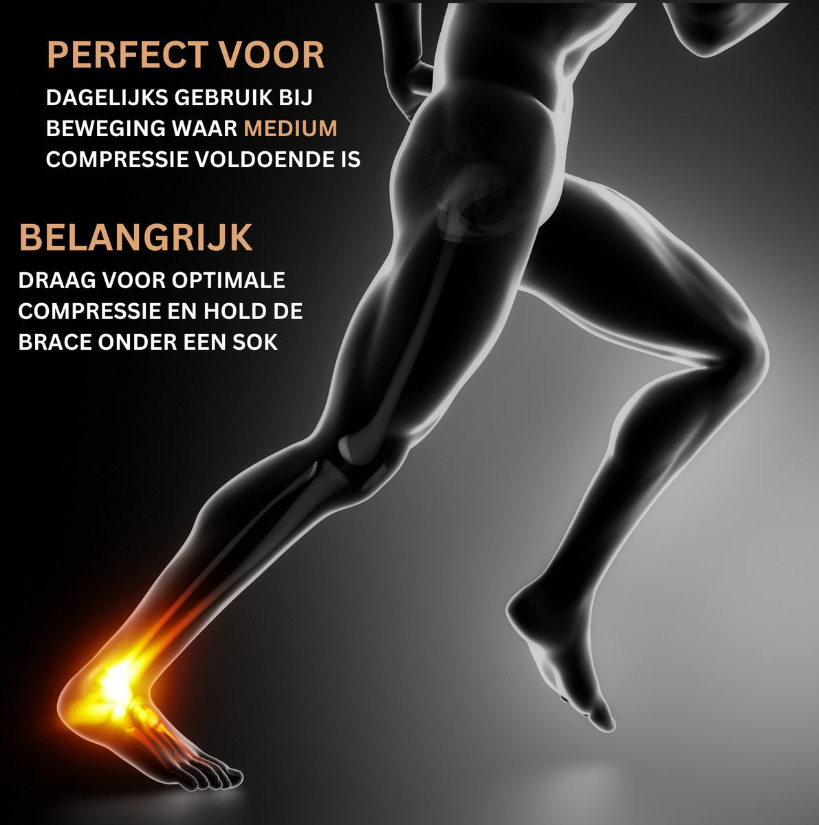 Enkelbrace 1 Paar Zwart