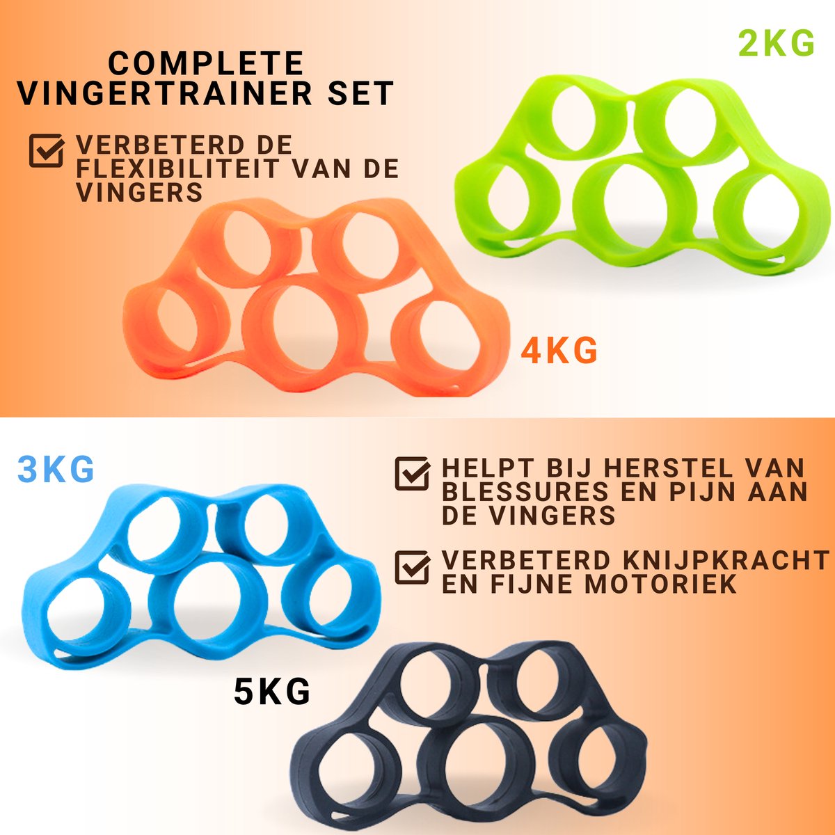 Teller Handtrainer 10-60kg 8 Delige Set