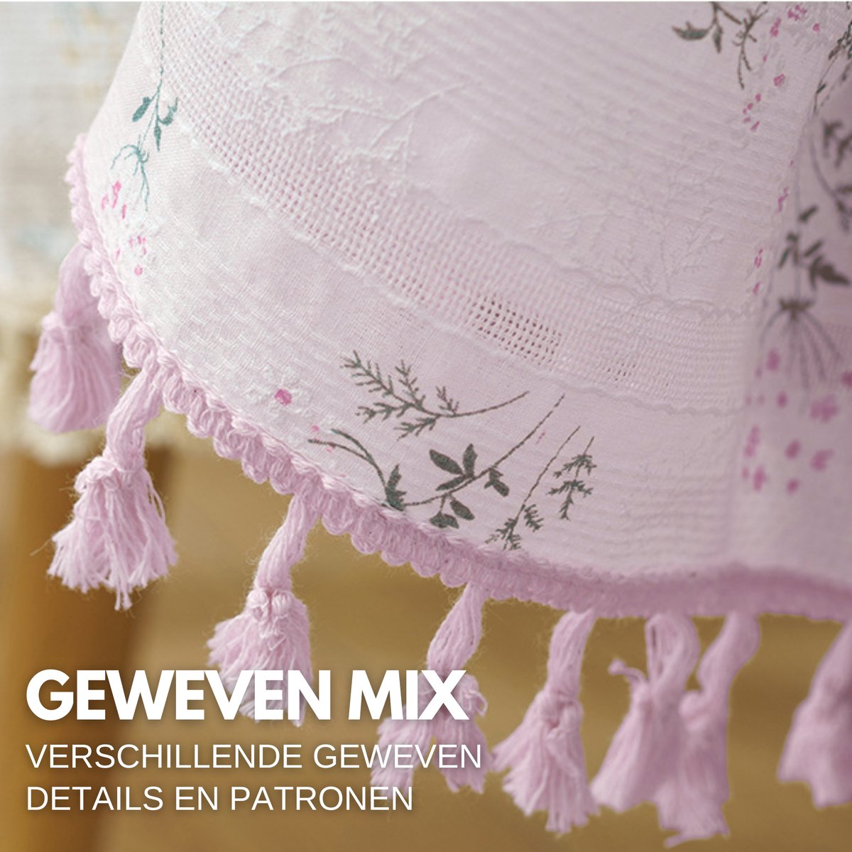 Tafelkleed Roze Gebloemd 140x240cm