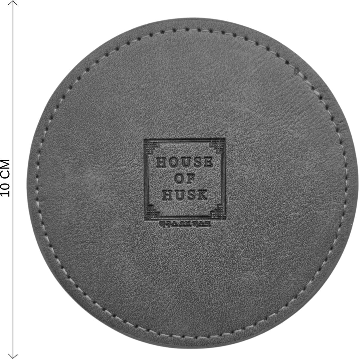 PU Onderzetters 10 Stuks Donker Grijs
