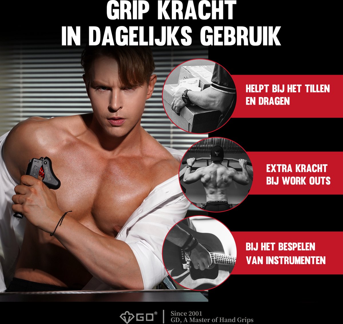 Grip Pro 70 Handtrainer 25KG tot 70KG Verstelbaar