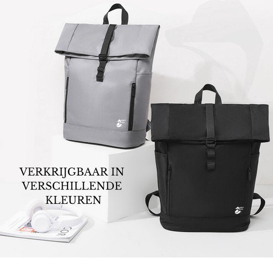 Rolltop Rugzak Zwart