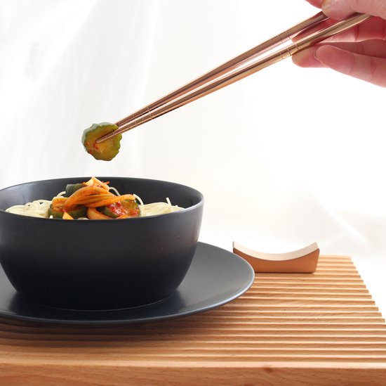 Chopstick Set Rose Goud