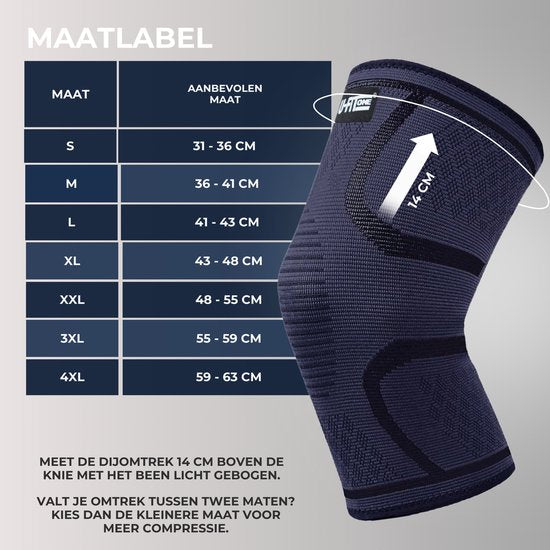 3D Compressie Kniebrace Navy 1 Paar