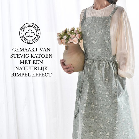 Keukenschort 'Flora' Blauw