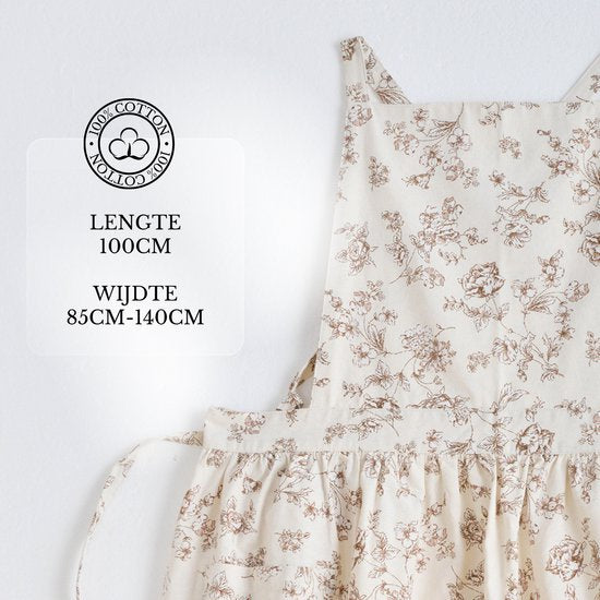 Keukenschort 'Flora' Cream