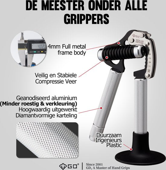 Iron Grip EXT 90 Handtrainer 25KG tot 90KG Verstelbaar