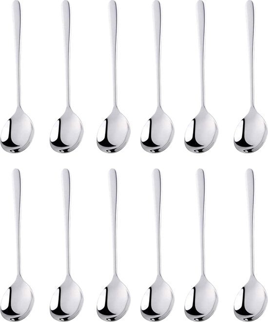 Koffielepels 12cm Zilver 12 Stuks