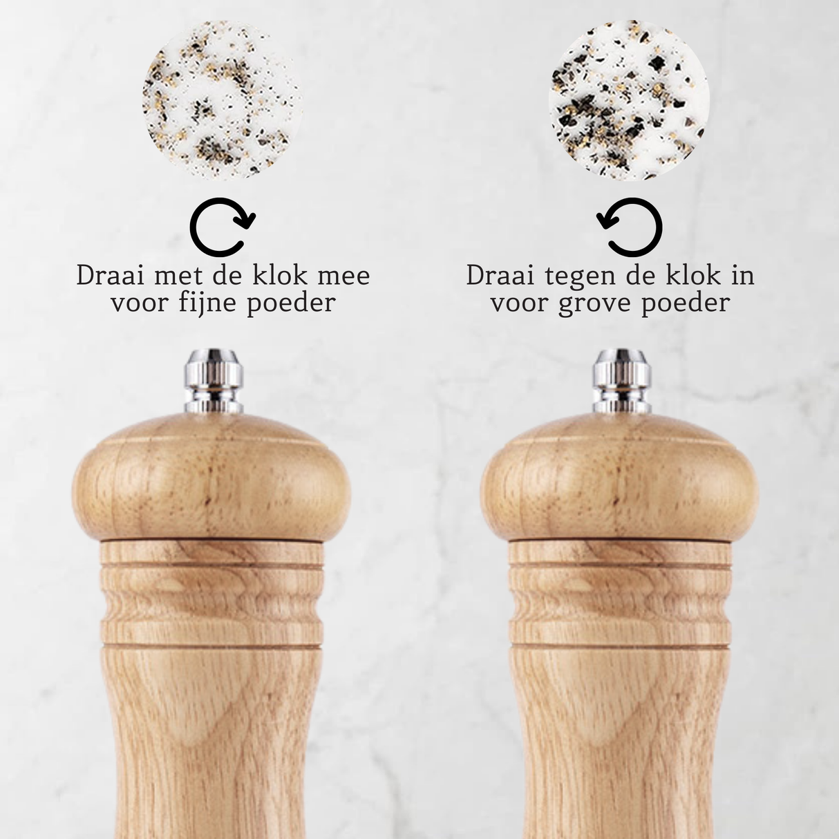 Peper- en Zoutmolen Acaciahout Midi