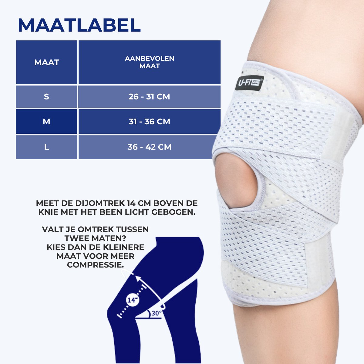 Kniebrace Wit 1 Stuk