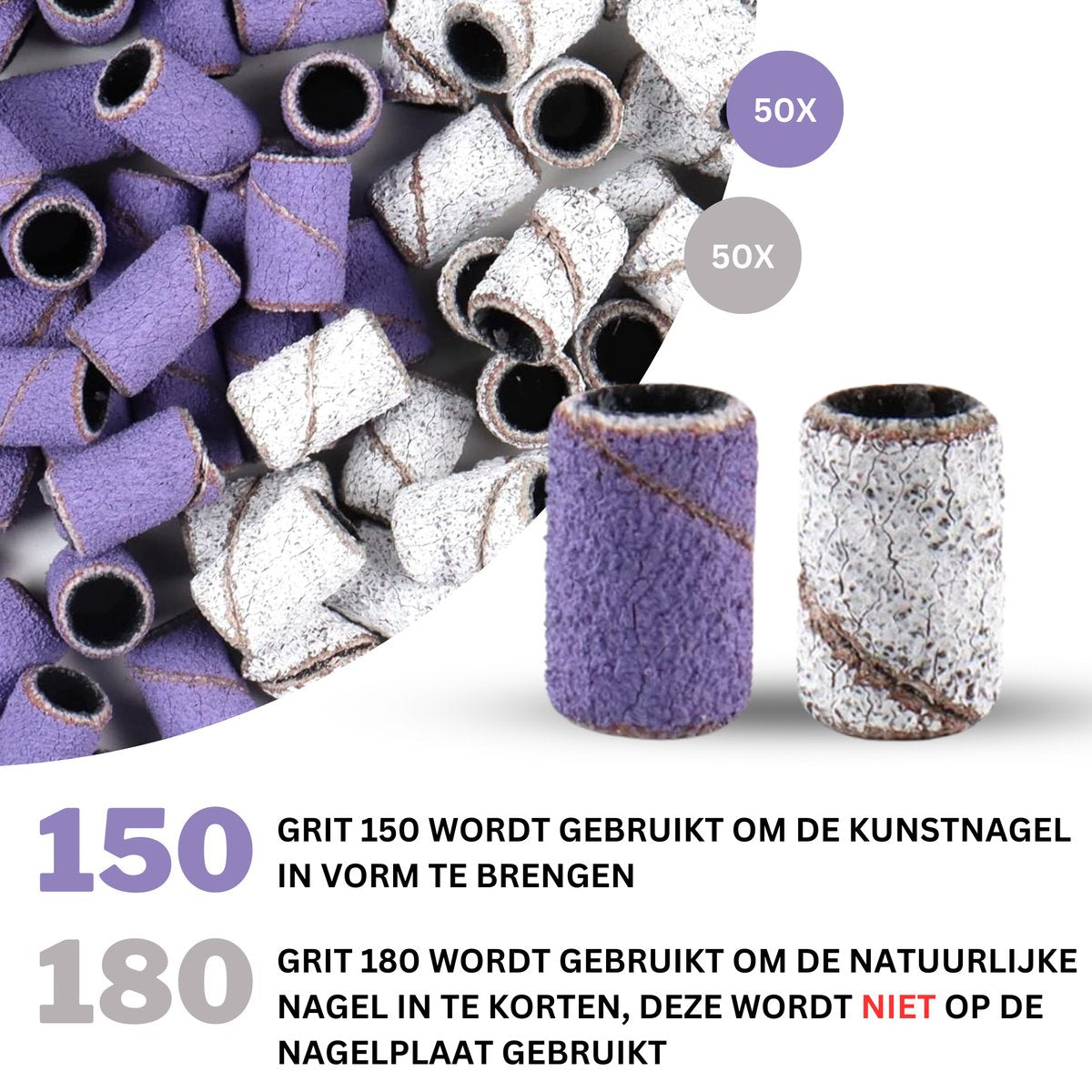 Nagelfrees Schuurrolletjes #80/#120/#150/#180/#220