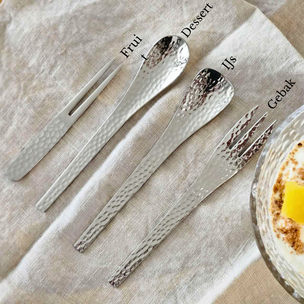 Dessert Lepel Set Zilver