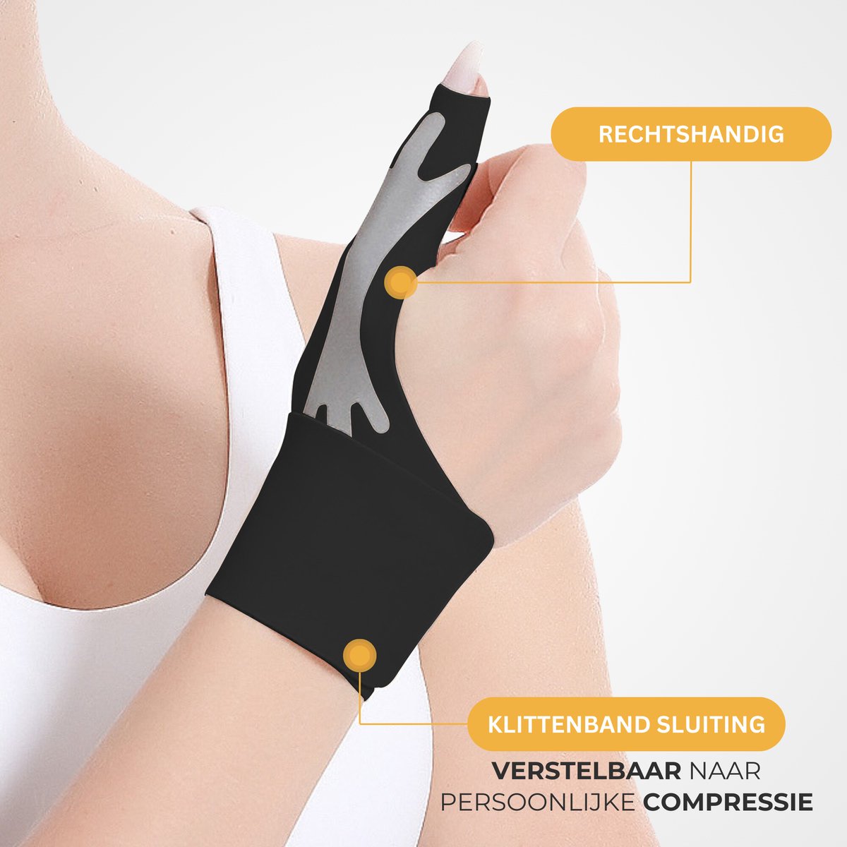 Duimbrace Dun 1 Paar Zwart