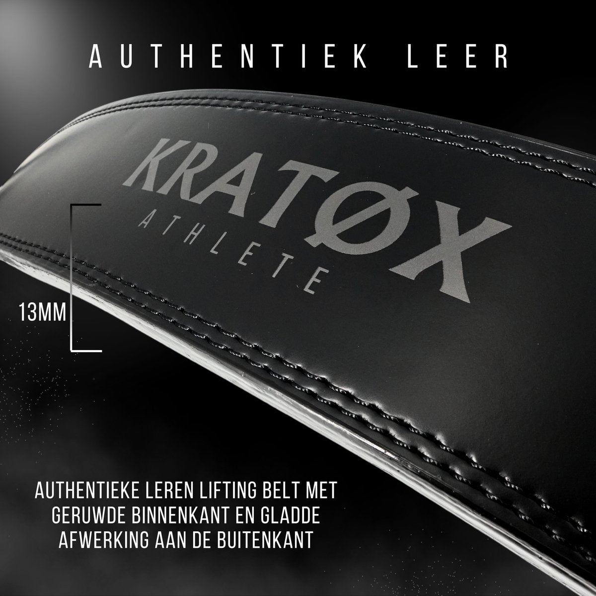 Lifting Belt Dubbel Level Leren Zwart