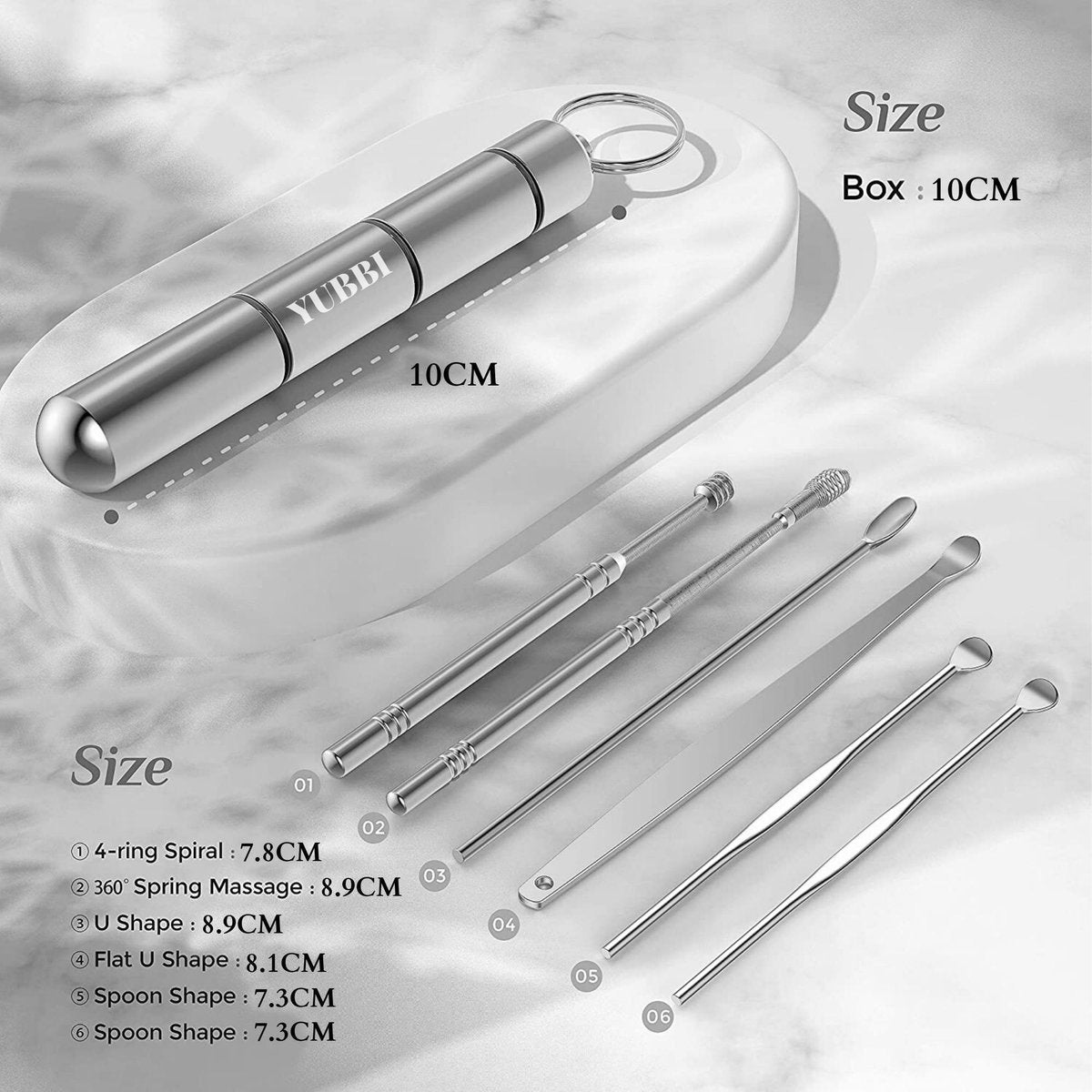 9 Delige Oorsmeer Verwijderaar Set met Etui