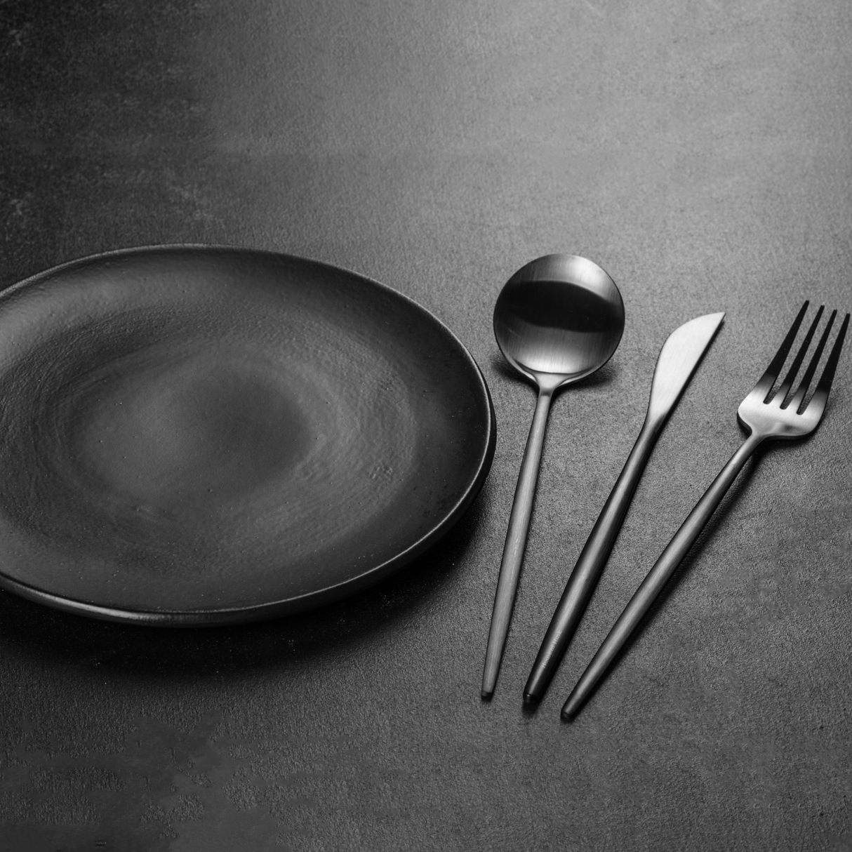 Bestek 5-delig 1 Persoons Set Mat Zwart