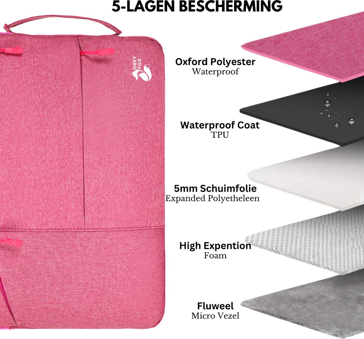 Laptophoes Basic 13inch Roze