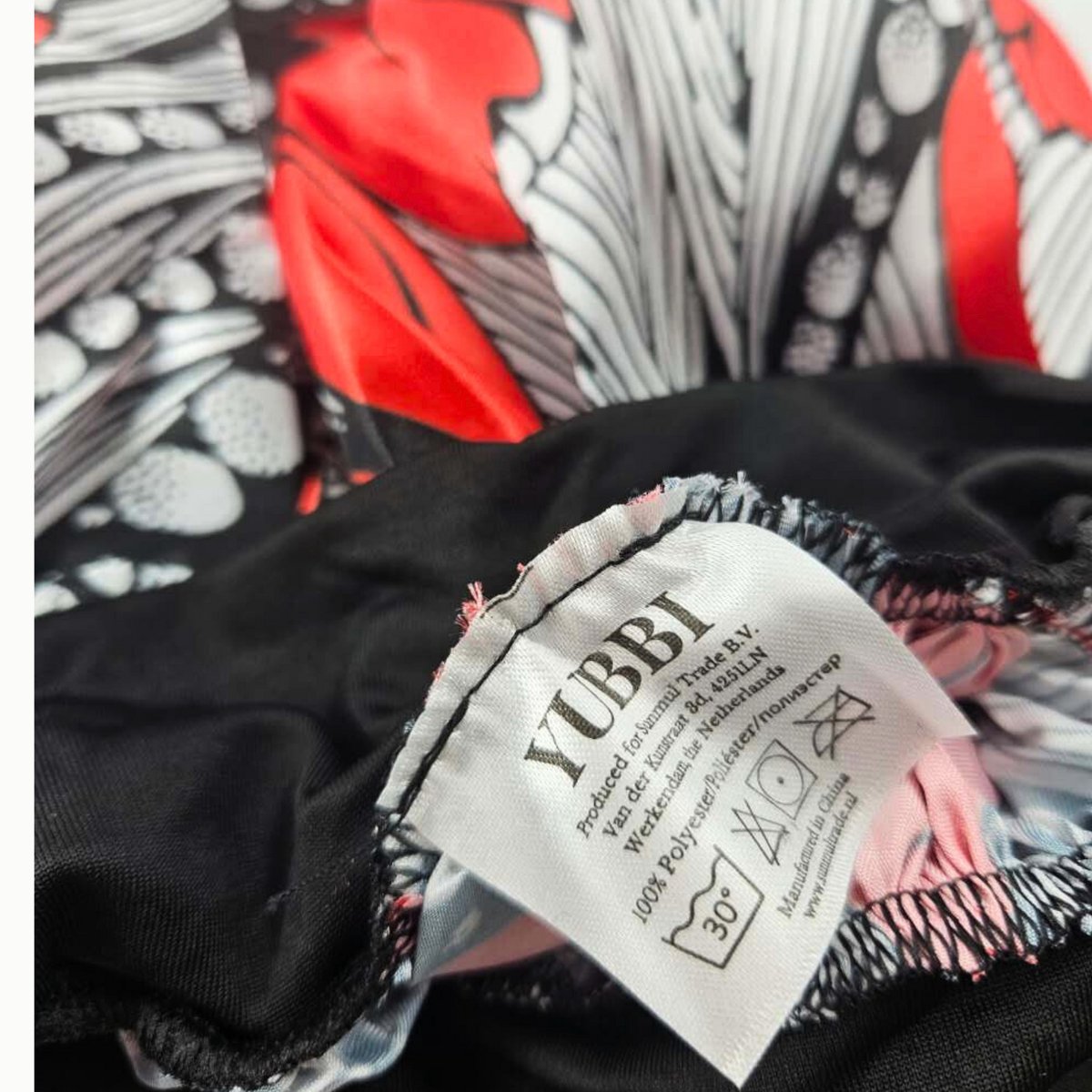 Bonnet XL Slaapmuts Zwart Rood