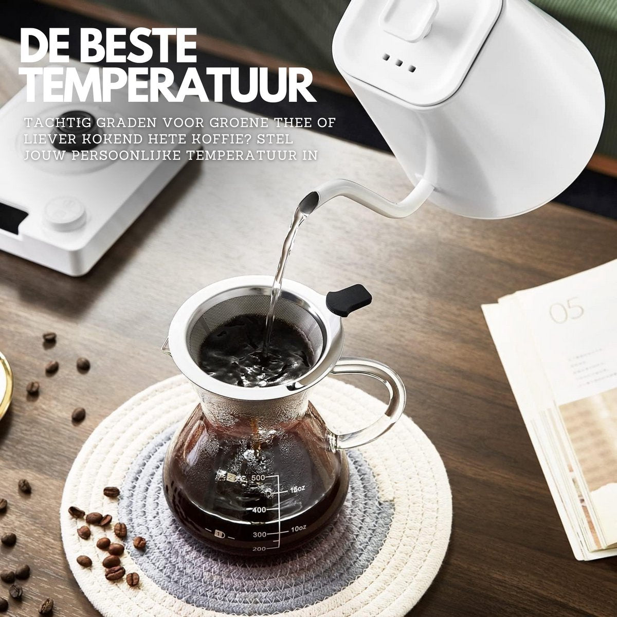 Gooseneck Waterkoker Wit