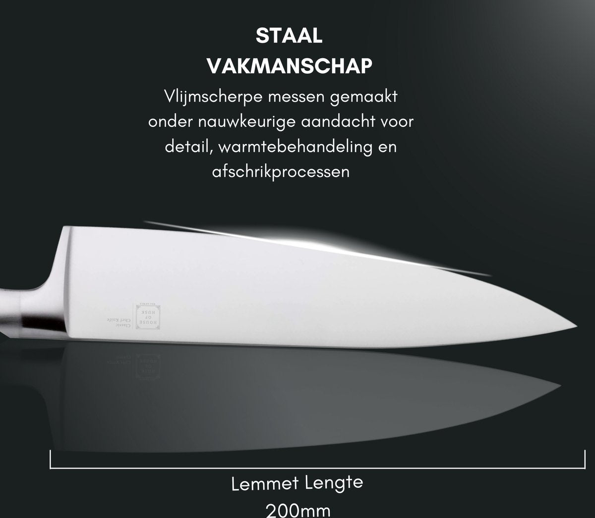 Chef Knife 3Cr13CoMov Zilver