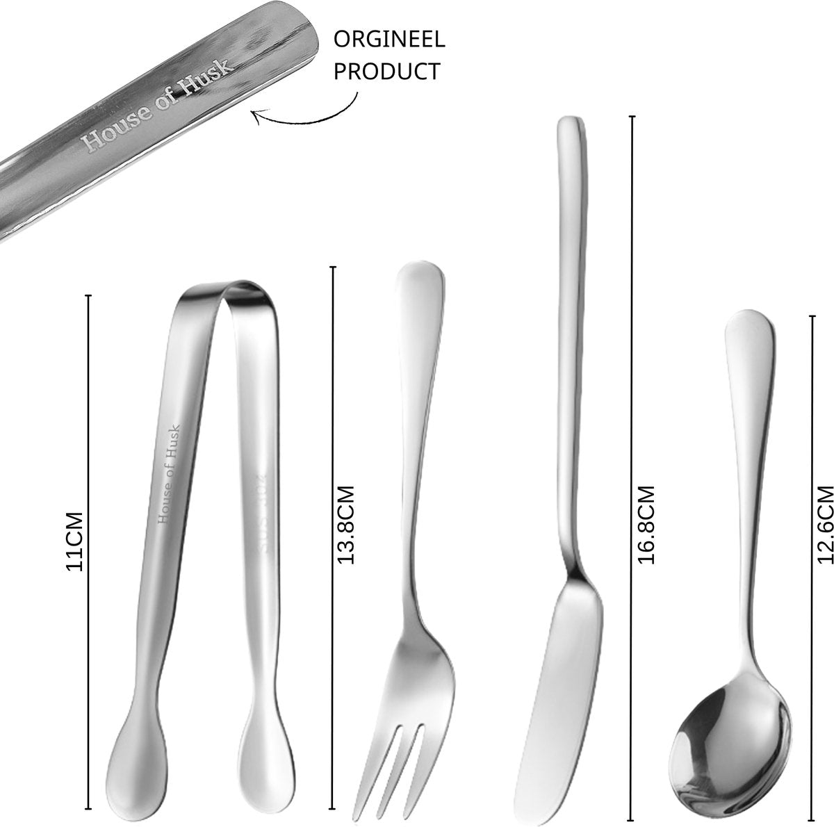 14 Delige Mini Serveerset Zilver