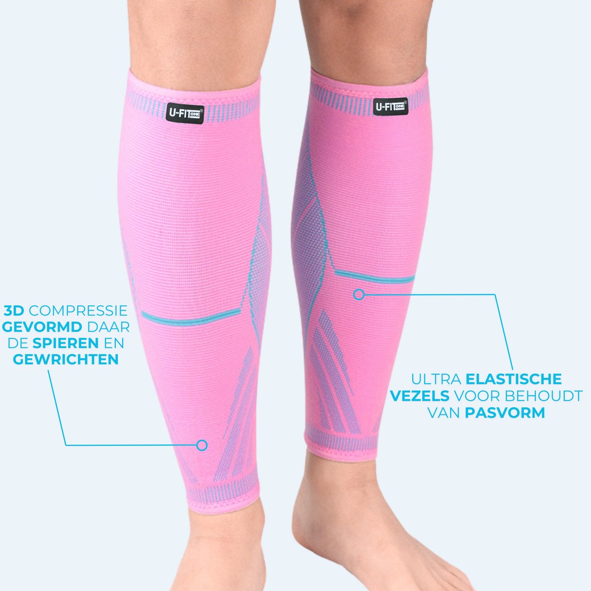 Compressie Kuitbrace 1 Paar Roze