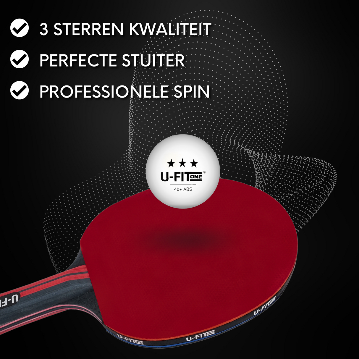 Pro 15ballen Tafeltennisballen 3 Star Wit