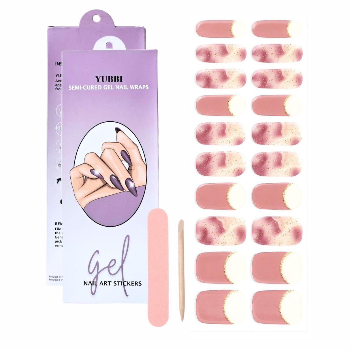 UV Gellak Stickers "Pink Blush"