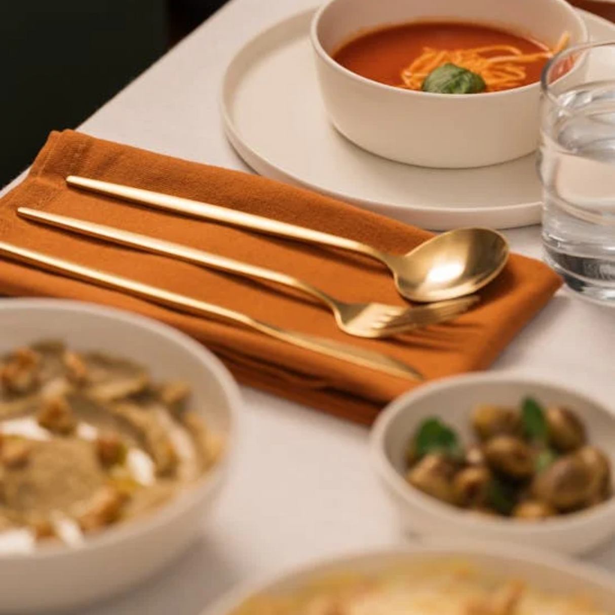 Bestek Hoogglans 6 Persoons Goud