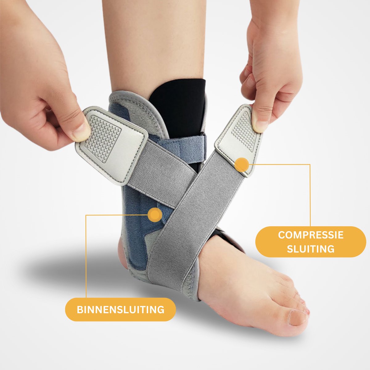 Enkelbrace 1 Stuk Grijs