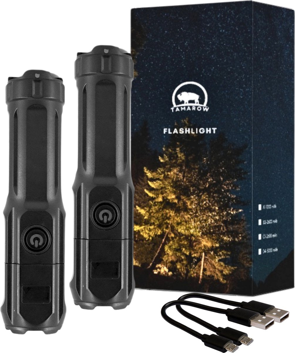 Zaklamp 8W 1200mAh 2 Stuks