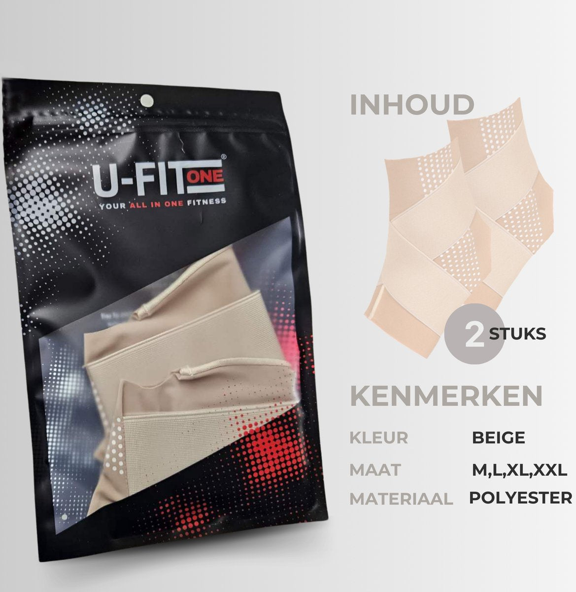 Enkelbrace Dun Beige 1 Paar