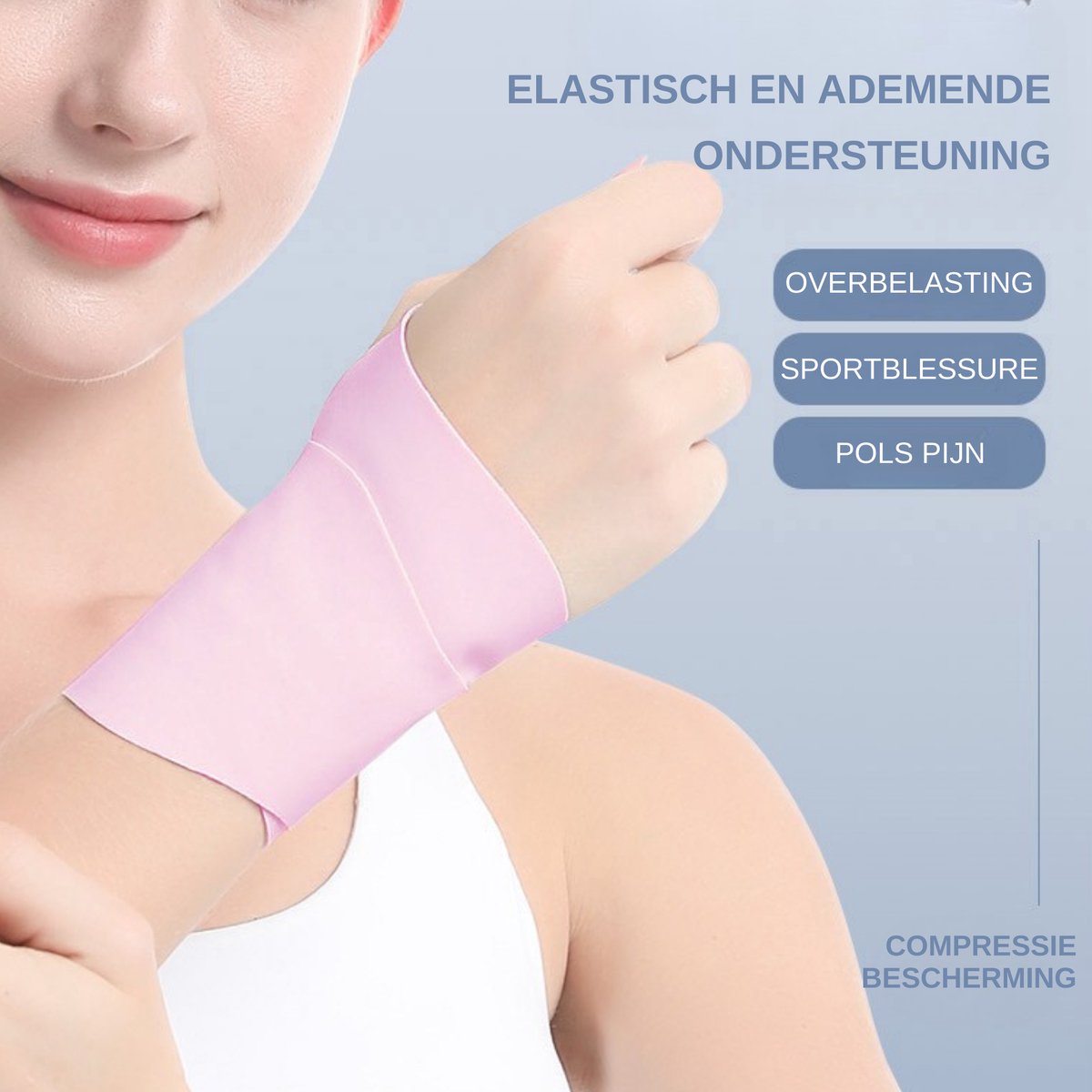 Wrist Wraps 1 Paar Roze